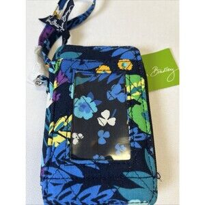 Vera Bradley Coin Purse Wrist Wallet ID Window Floral Zip All In One
